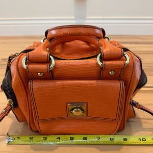 Authentic Orange Mini Bag satchel from Banana Republic with Gold Accents 2008